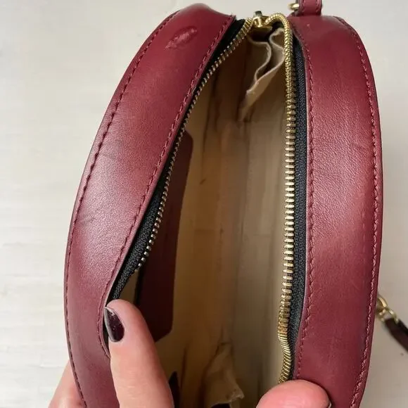 Vintage Chloe Burgundy Crossbody Bag with Gold Chain